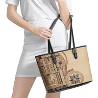 Samoa Siapo Motif Leather Tote Bag Classic Style - Wonder Print Shop