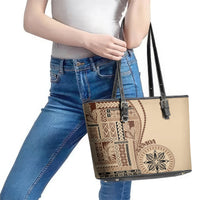 Samoa Siapo Motif Leather Tote Bag Classic Style - Wonder Print Shop