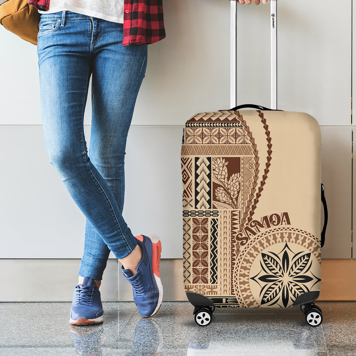 Samoa Siapo Motif Luggage Cover Classic Style - Wonder Print Shop