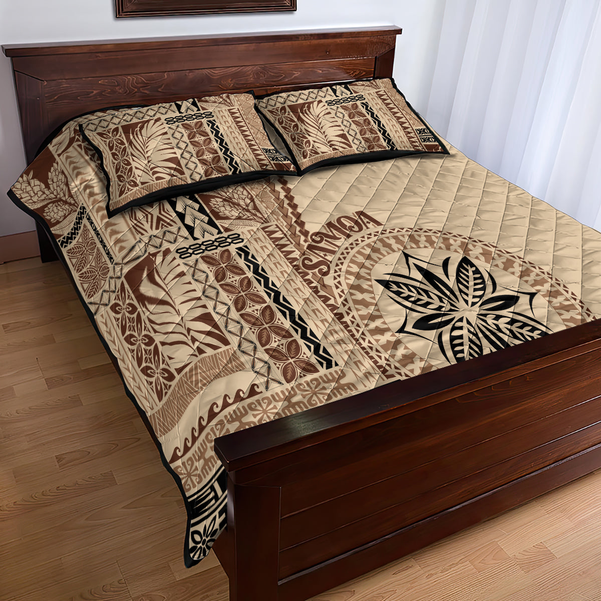 Samoa Siapo Motif Quilt Bed Set Classic Style - Wonder Print Shop