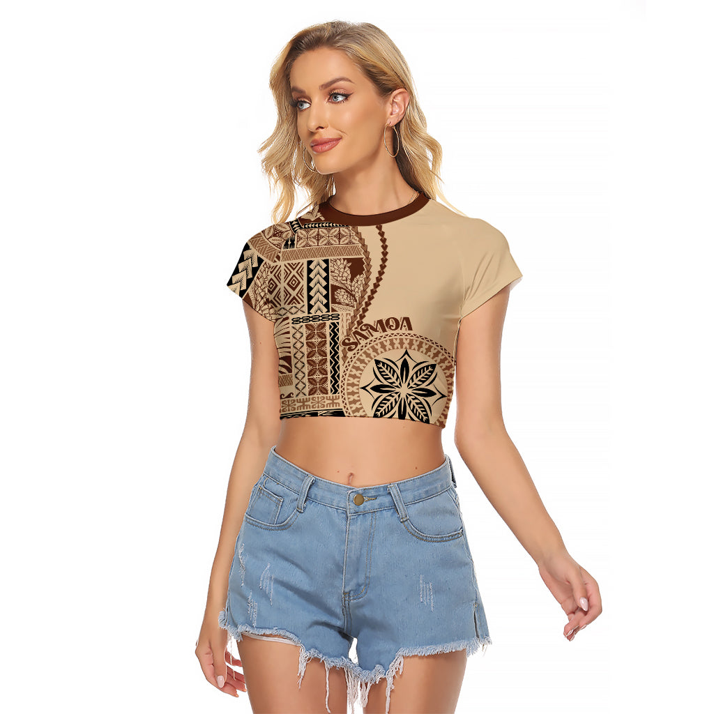 Samoa Siapo Motif Raglan Cropped T Shirt Classic Style - Wonder Print Shop