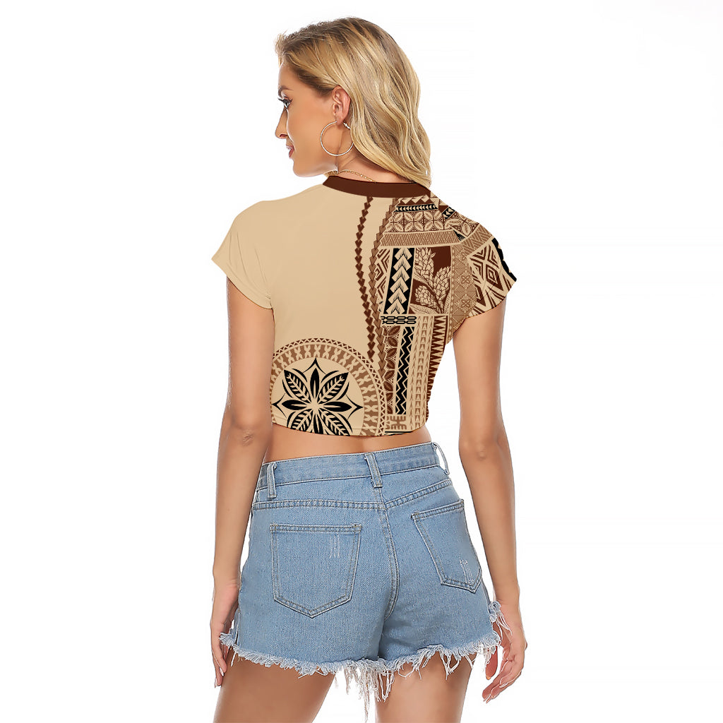 Samoa Siapo Motif Raglan Cropped T Shirt Classic Style - Wonder Print Shop