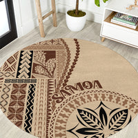 samoa-siapo-motif-round-carpet-classic-style