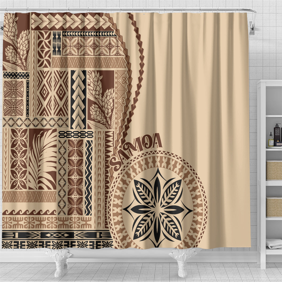 samoa-siapo-motif-shower-curtain-classic-style