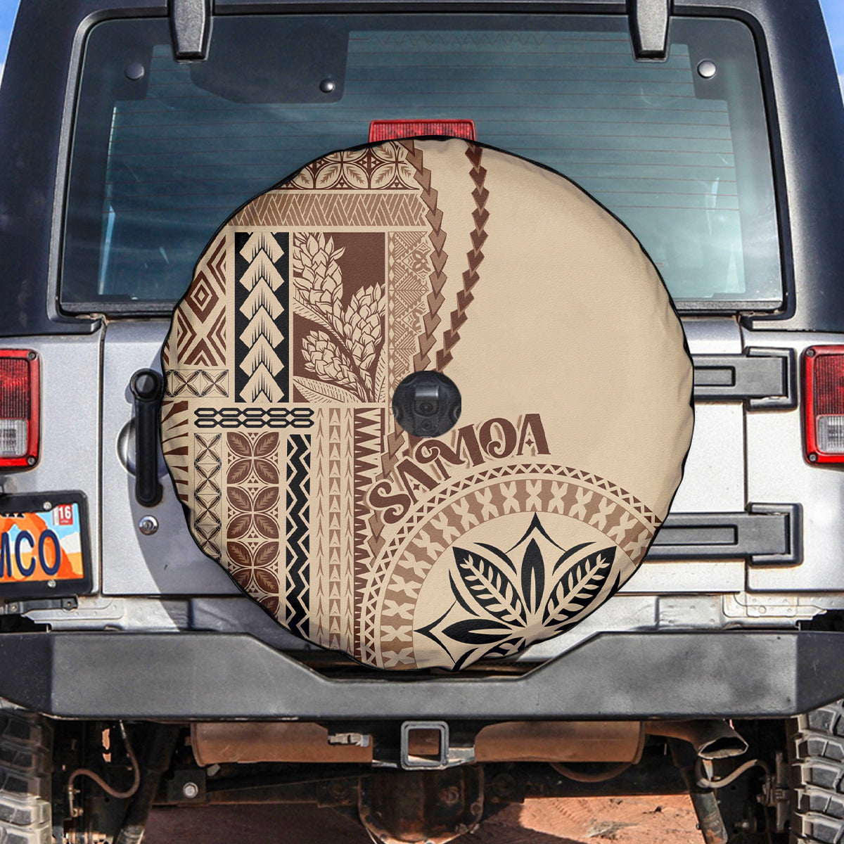 Samoa Siapo Motif Spare Tire Cover Classic Style - Wonder Print Shop