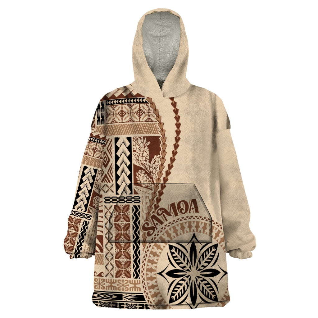 Samoa Siapo Motif Wearable Blanket Hoodie Classic Style - Wonder Print Shop
