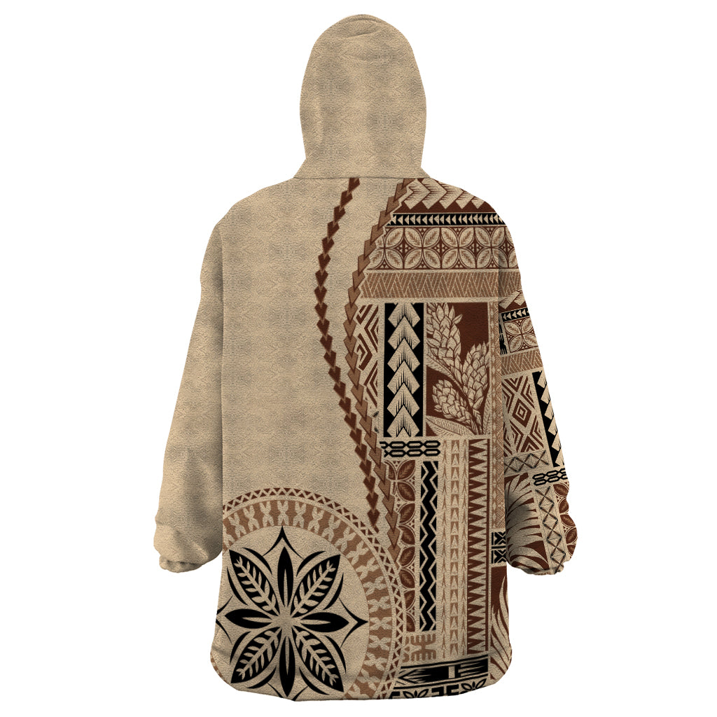 Samoa Siapo Motif Wearable Blanket Hoodie Classic Style - Wonder Print Shop