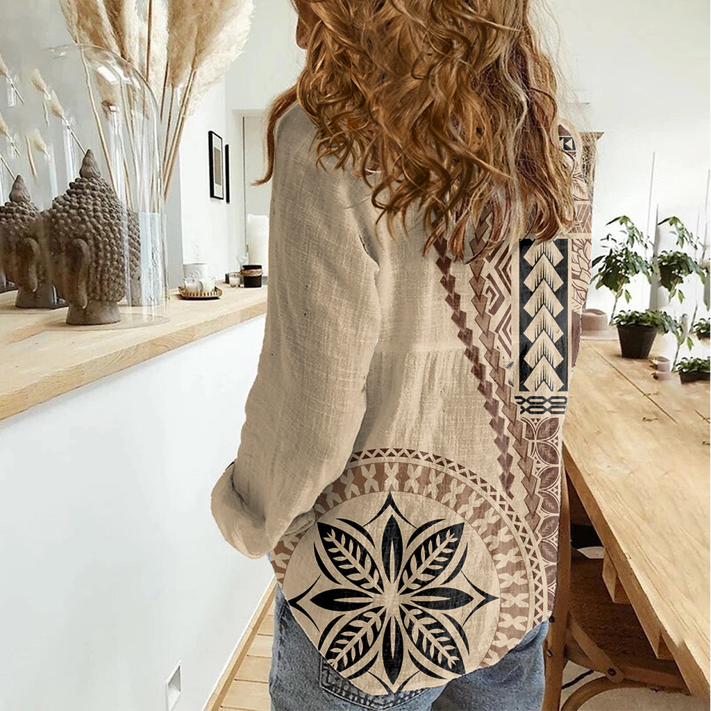 Samoa Siapo Motif Women Casual Shirt Classic Style - Wonder Print Shop