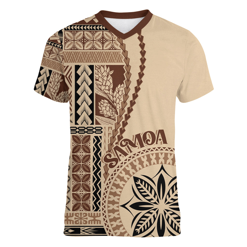 Samoa Siapo Motif Women V Neck T Shirt Classic Style - Wonder Print Shop