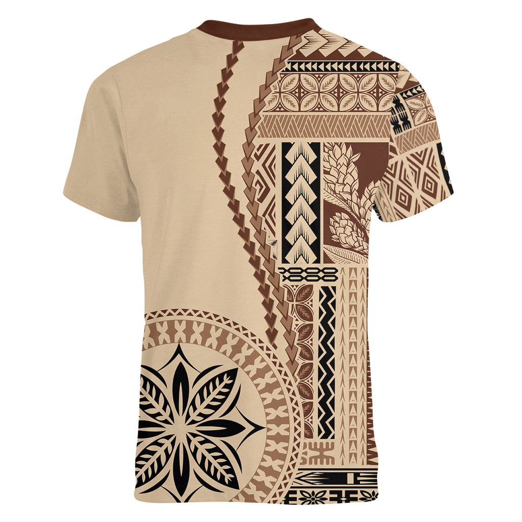 Samoa Siapo Motif Women V Neck T Shirt Classic Style - Wonder Print Shop