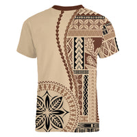Samoa Siapo Motif Women V Neck T Shirt Classic Style - Wonder Print Shop