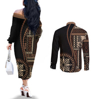 samoa-siapo-motif-couples-matching-off-the-shoulder-long-sleeve-dress-and-long-sleeve-button-shirt-classic-style-black-ver