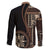 Samoa Siapo Motif Family Matching Puletasi Dress and Hawaiian Shirt Classic Style - Black Ver - Wonder Print Shop