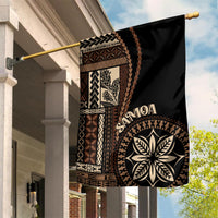 Samoa Siapo Motif Garden Flag Classic Style - Black Ver - Wonder Print Shop