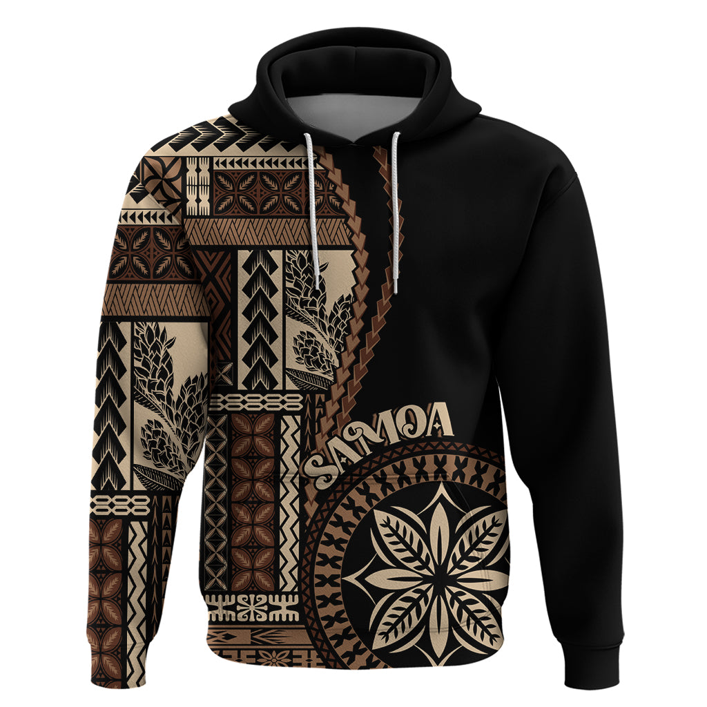 Samoa Siapo Motif Hoodie Classic Style - Black Ver - Wonder Print Shop