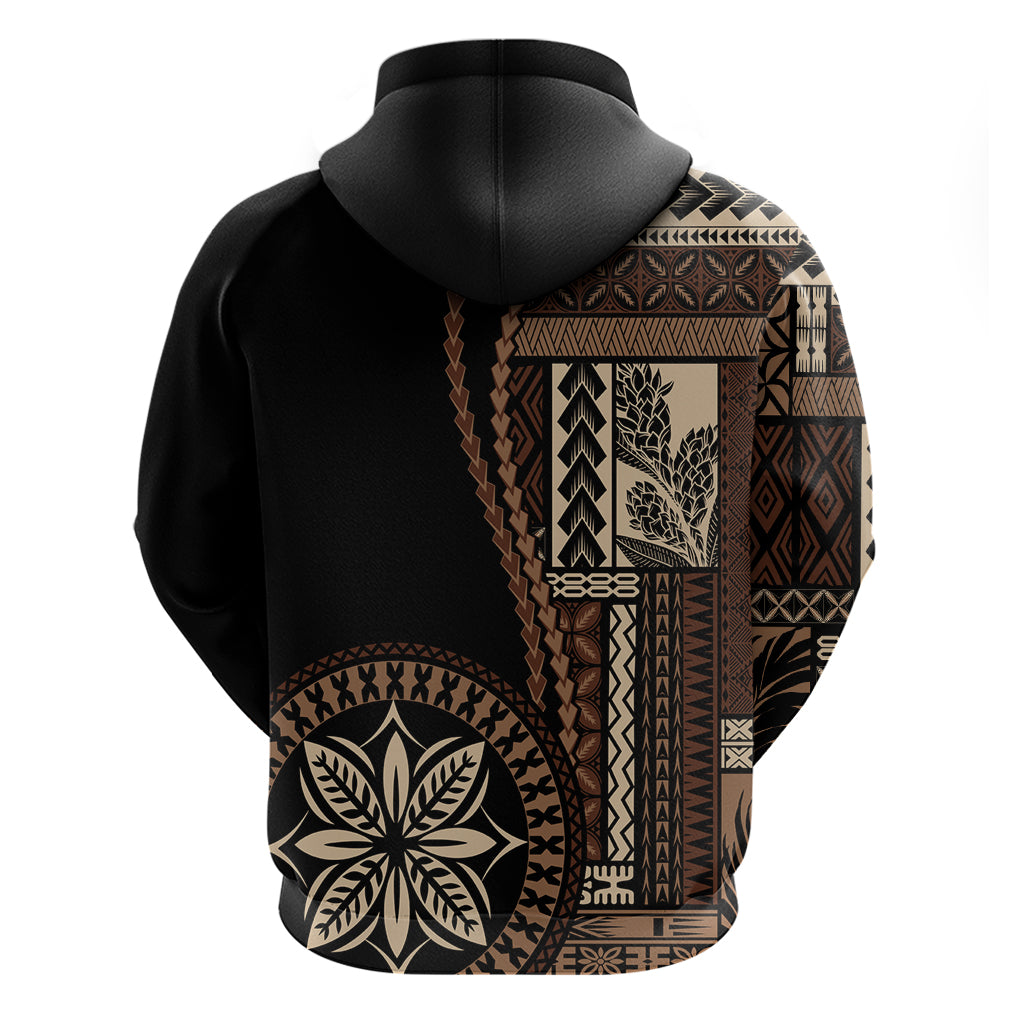 Samoa Siapo Motif Hoodie Classic Style - Black Ver - Wonder Print Shop