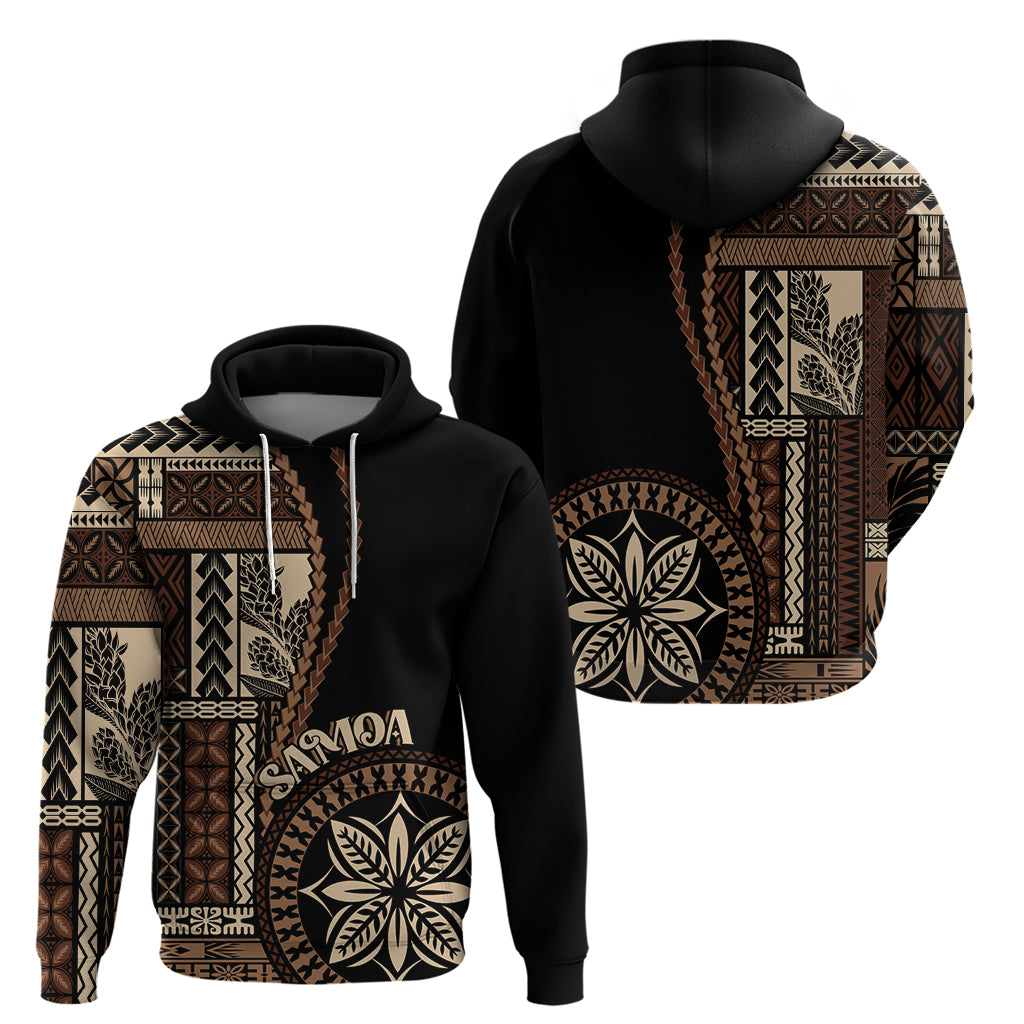 Samoa Siapo Motif Hoodie Classic Style - Black Ver - Wonder Print Shop