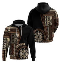 Samoa Siapo Motif Hoodie Classic Style - Black Ver - Wonder Print Shop