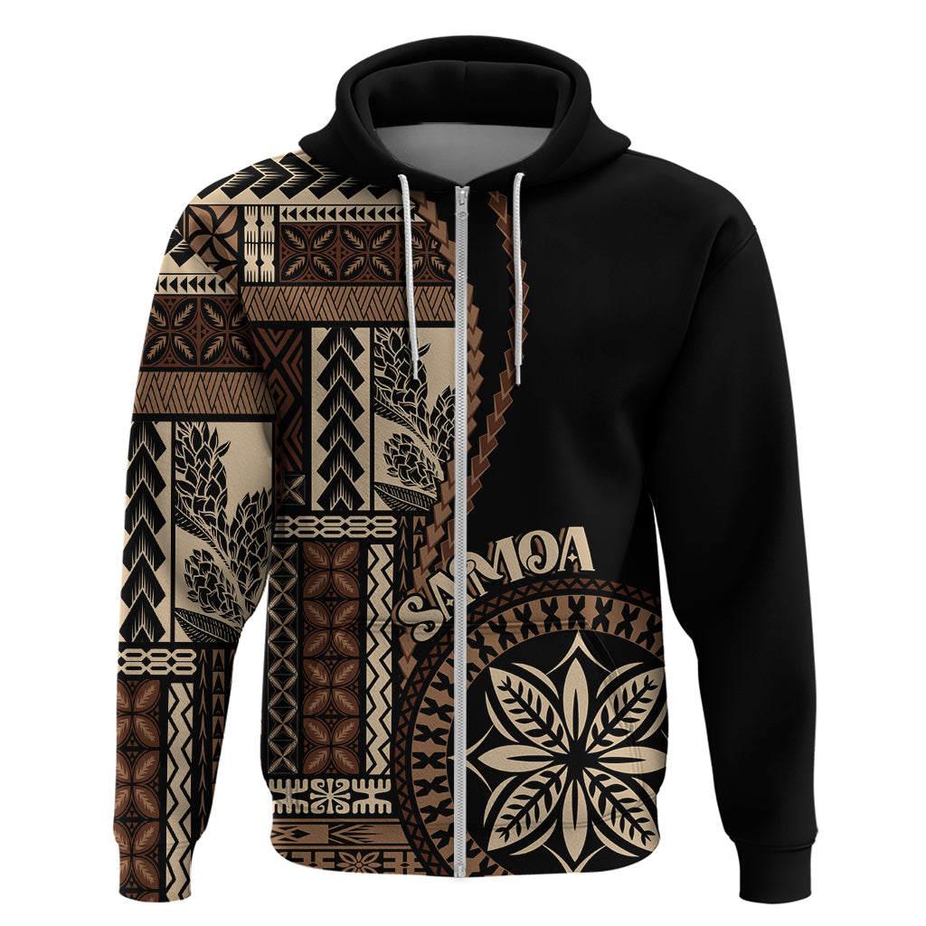 Samoa Siapo Motif Hoodie Classic Style - Black Ver - Wonder Print Shop