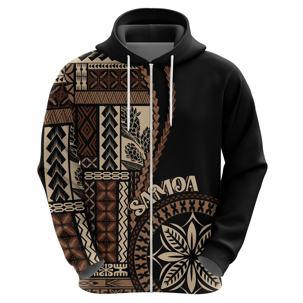 Samoa Siapo Motif Hoodie Classic Style - Black Ver - Wonder Print Shop