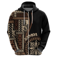 Samoa Siapo Motif Hoodie Classic Style - Black Ver - Wonder Print Shop