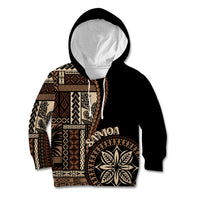 Samoa Siapo Motif Kid Hoodie Classic Style - Black Ver - Wonder Print Shop