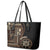 Samoa Siapo Motif Leather Tote Bag Classic Style - Black Ver - Wonder Print Shop