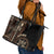 Samoa Siapo Motif Leather Tote Bag Classic Style - Black Ver - Wonder Print Shop