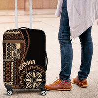 Samoa Siapo Motif Luggage Cover Classic Style - Black Ver - Wonder Print Shop
