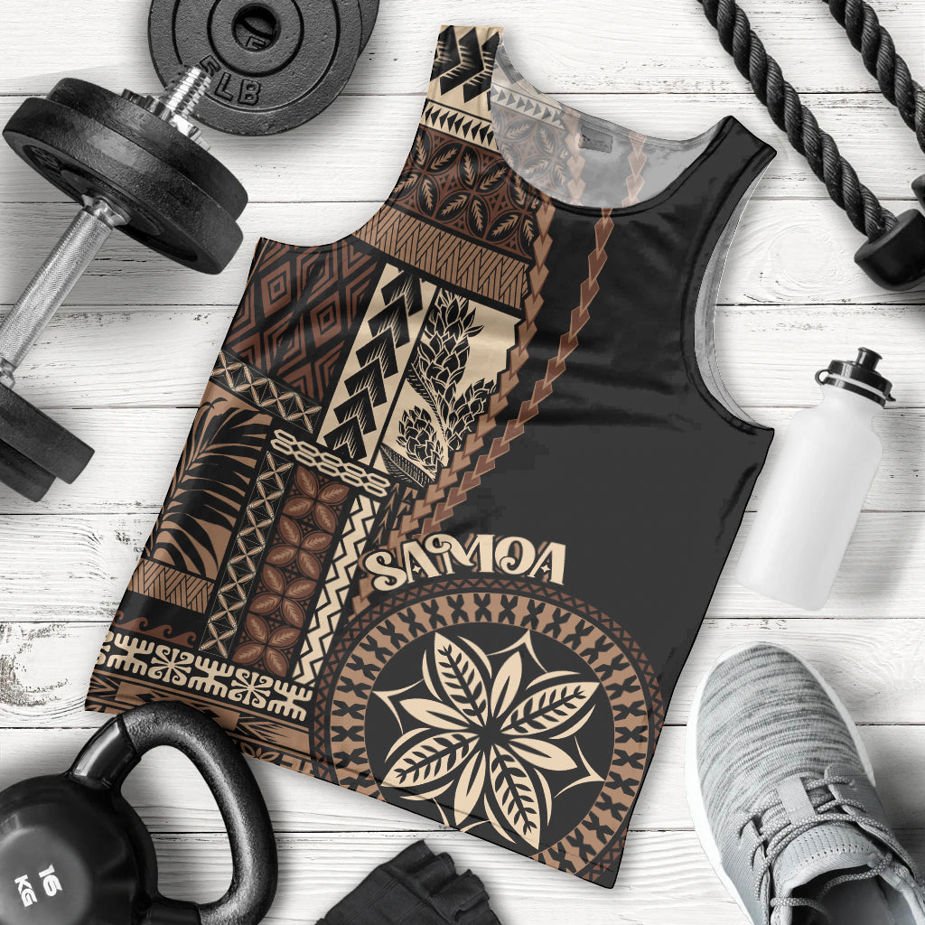 Samoa Siapo Motif Men Tank Top Classic Style - Black Ver - Wonder Print Shop