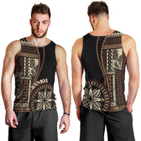 Samoa Siapo Motif Men Tank Top Classic Style - Black Ver - Wonder Print Shop