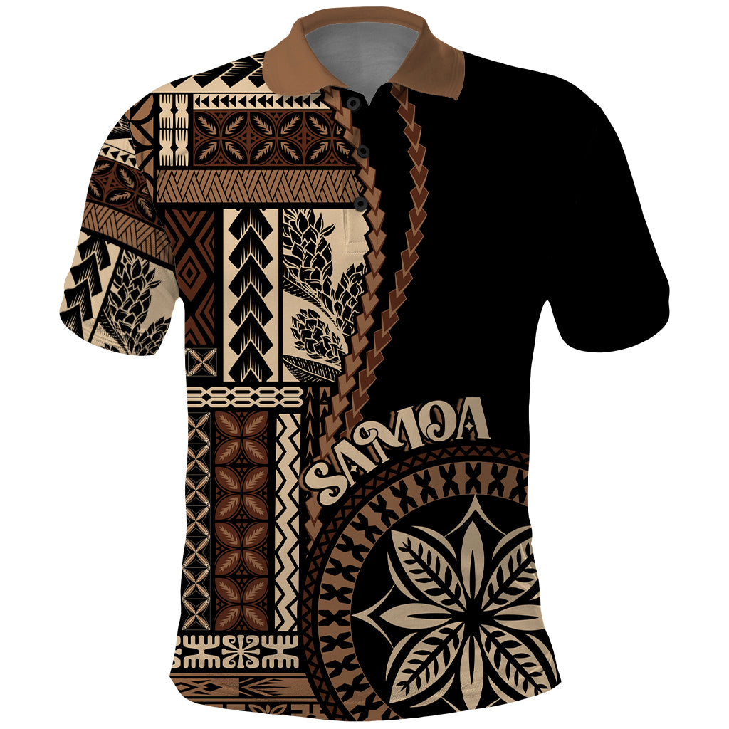 Samoa Siapo Motif Polo Shirt Classic Style - Black Ver - Wonder Print Shop