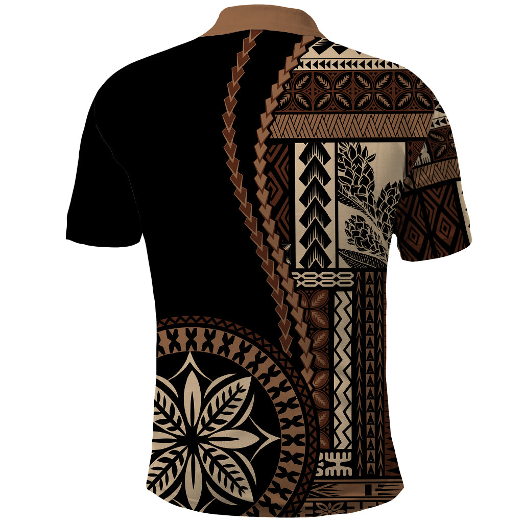 Samoa Siapo Motif Polo Shirt Classic Style - Black Ver - Wonder Print Shop