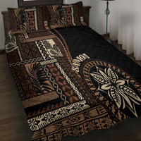 Samoa Siapo Motif Quilt Bed Set Classic Style - Black Ver - Wonder Print Shop