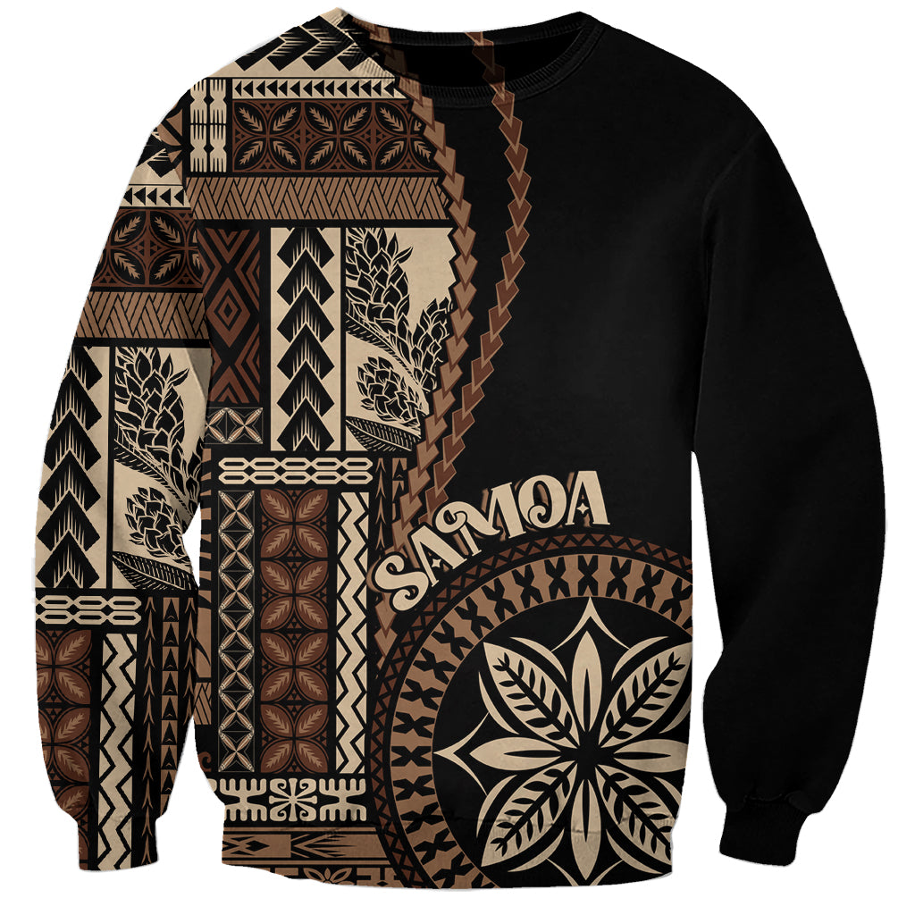 Samoa Siapo Motif Sweatshirt Classic Style - Black Ver - Wonder Print Shop