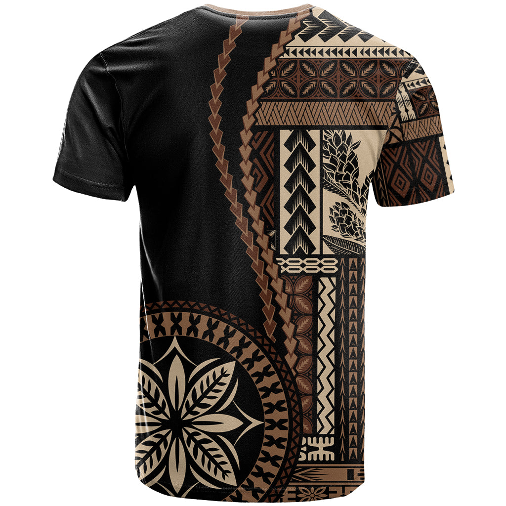 Samoa Siapo Motif T Shirt Classic Style - Black Ver - Wonder Print Shop
