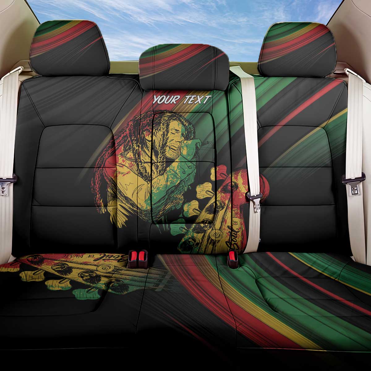 Personalised Reggae Back Car Seat Cover Live The Way You Love LT7 - Wonder Print Shop