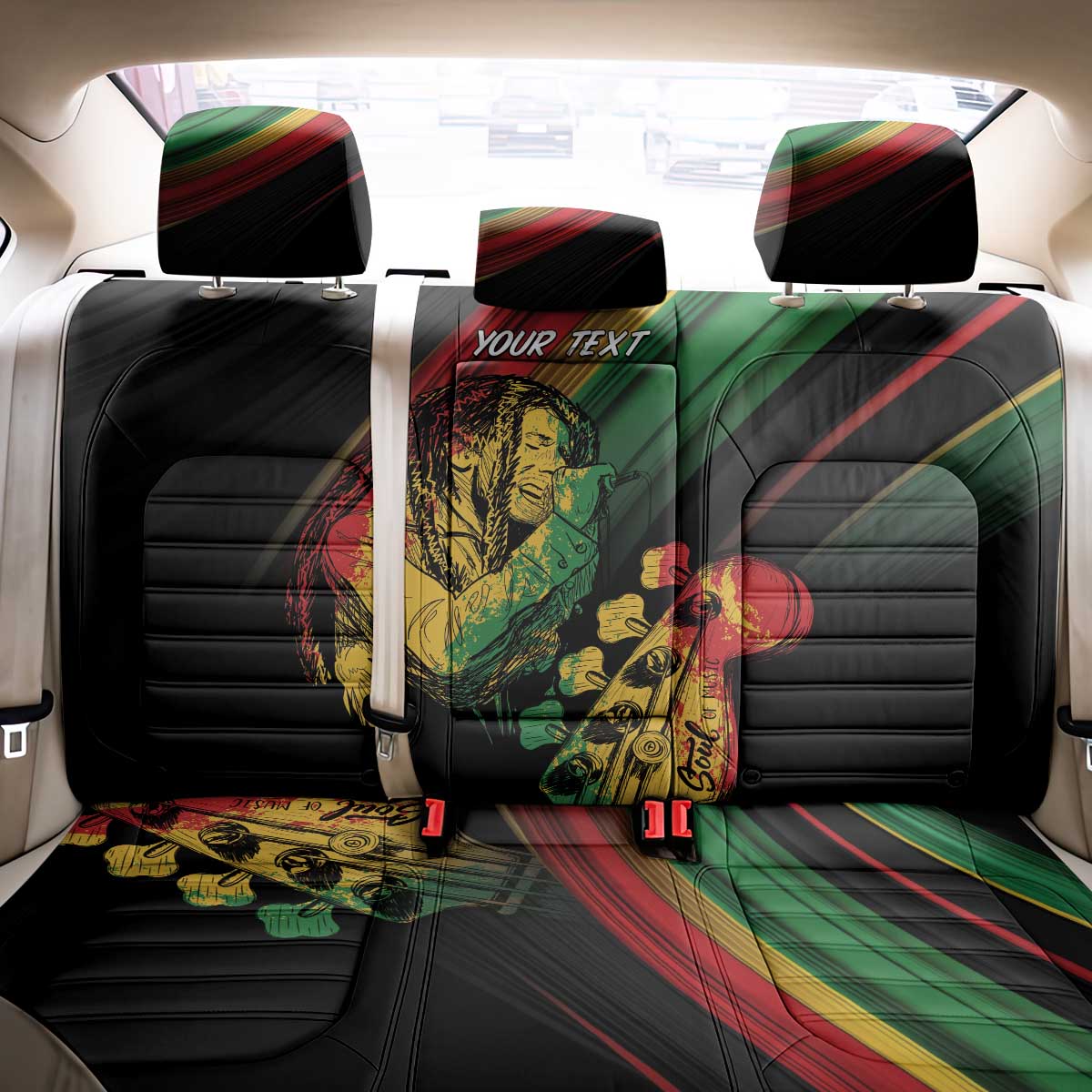 Personalised Reggae Back Car Seat Cover Live The Way You Love LT7 - Wonder Print Shop