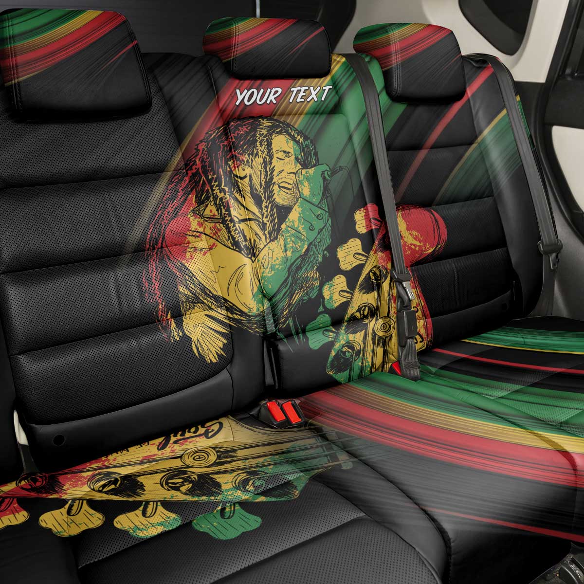 Personalised Reggae Back Car Seat Cover Live The Way You Love LT7 - Wonder Print Shop