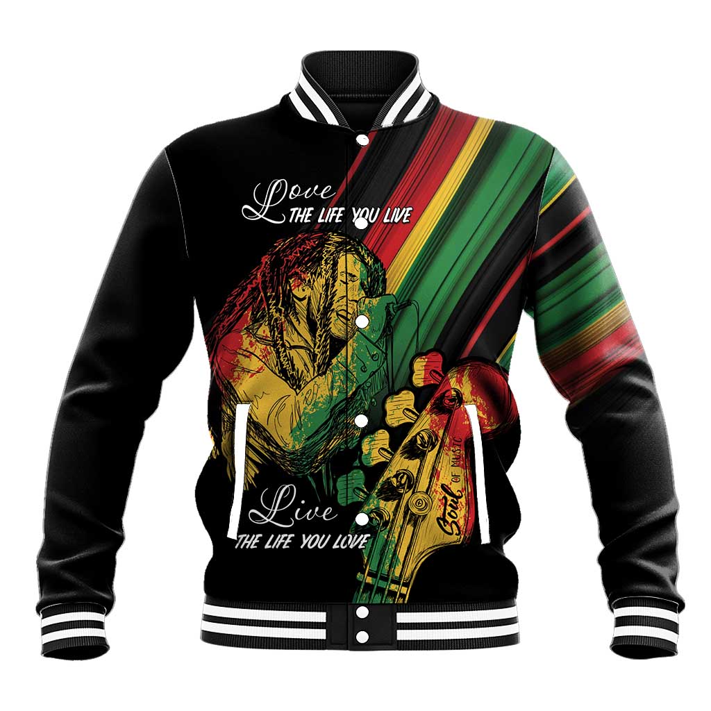 Personalised Reggae Baseball Jacket Live The Way You Love LT7 - Wonder Print Shop