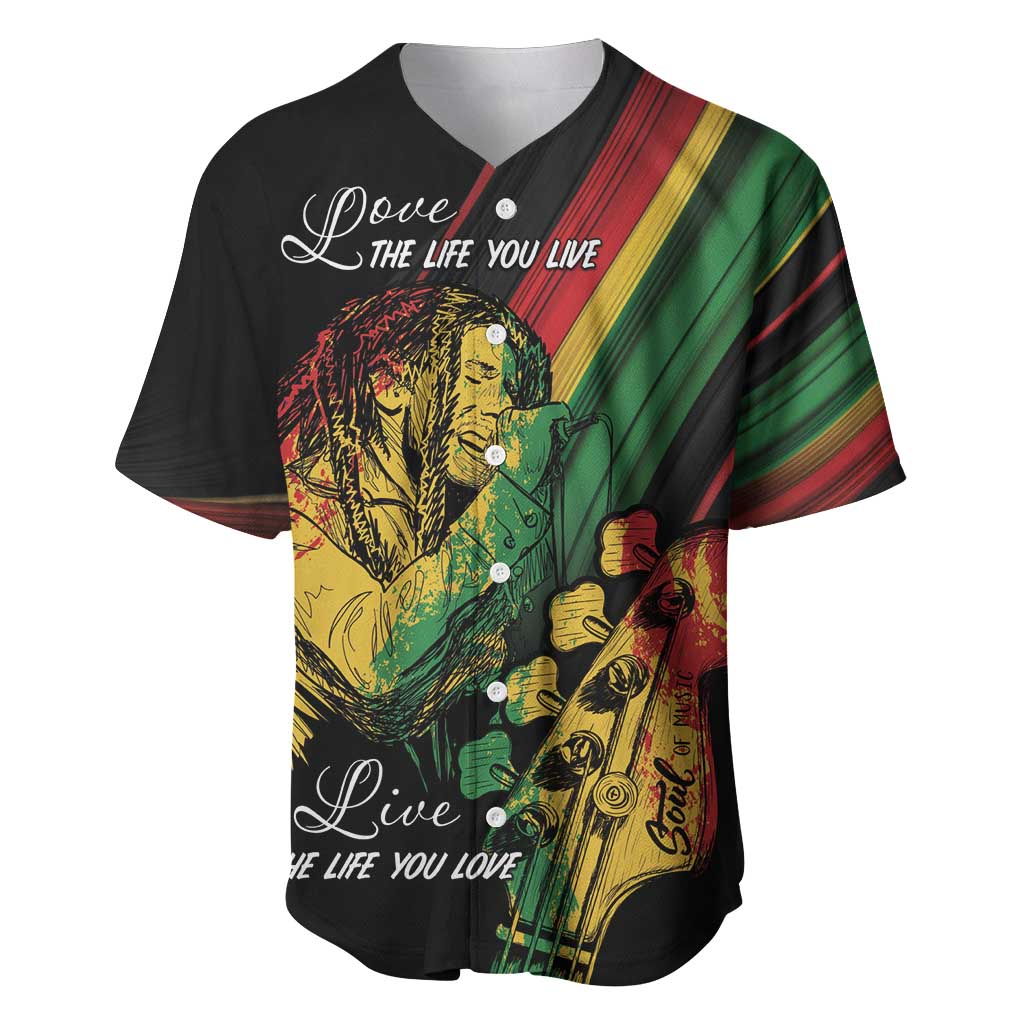 Personalised Reggae Baseball Jersey Live The Way You Love LT7 - Wonder Print Shop