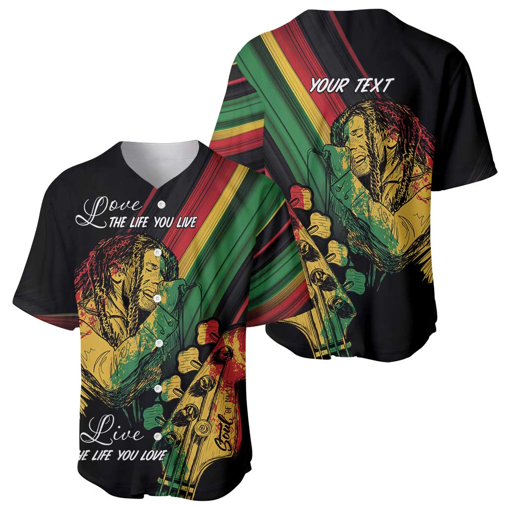 Personalised Reggae Baseball Jersey Live The Way You Love LT7 - Wonder Print Shop