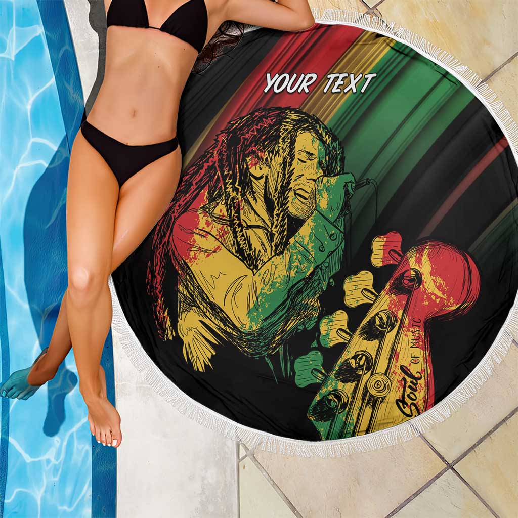 Personalised Reggae Beach Blanket Live The Way You Love LT7 - Wonder Print Shop
