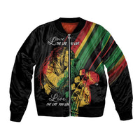 Personalised Reggae Bomber Jacket Live The Way You Love LT7 - Wonder Print Shop