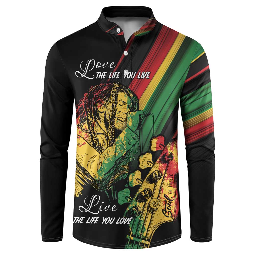 Personalised Reggae Button Sweatshirt Live The Way You Love LT7 - Wonder Print Shop