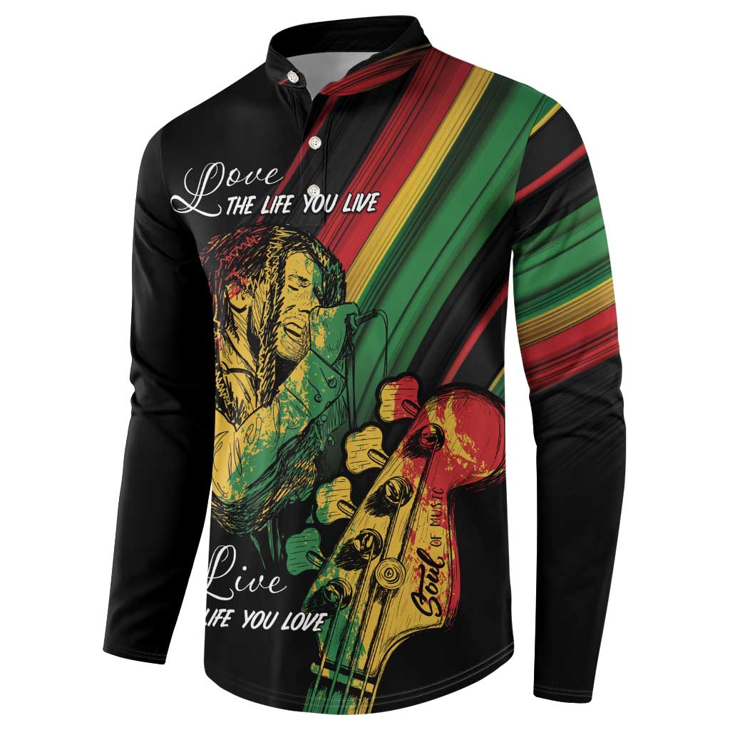 Personalised Reggae Button Sweatshirt Live The Way You Love LT7 - Wonder Print Shop