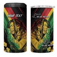 Personalised Reggae 4 in 1 Can Cooler Tumbler Live The Way You Love LT7 - Wonder Print Shop