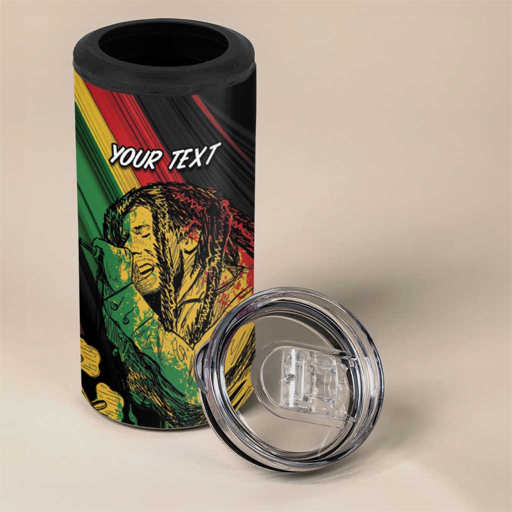 Personalised Reggae 4 in 1 Can Cooler Tumbler Live The Way You Love LT7 - Wonder Print Shop