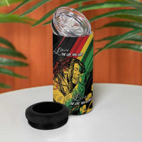 Personalised Reggae 4 in 1 Can Cooler Tumbler Live The Way You Love LT7 - Wonder Print Shop