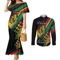 Personalised Reggae Couples Matching Mermaid Dress and Long Sleeve Button Shirt Live The Way You Love